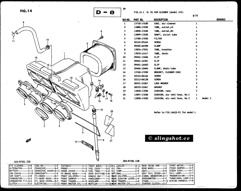 D-8 Air Cleaner (Model J-K)