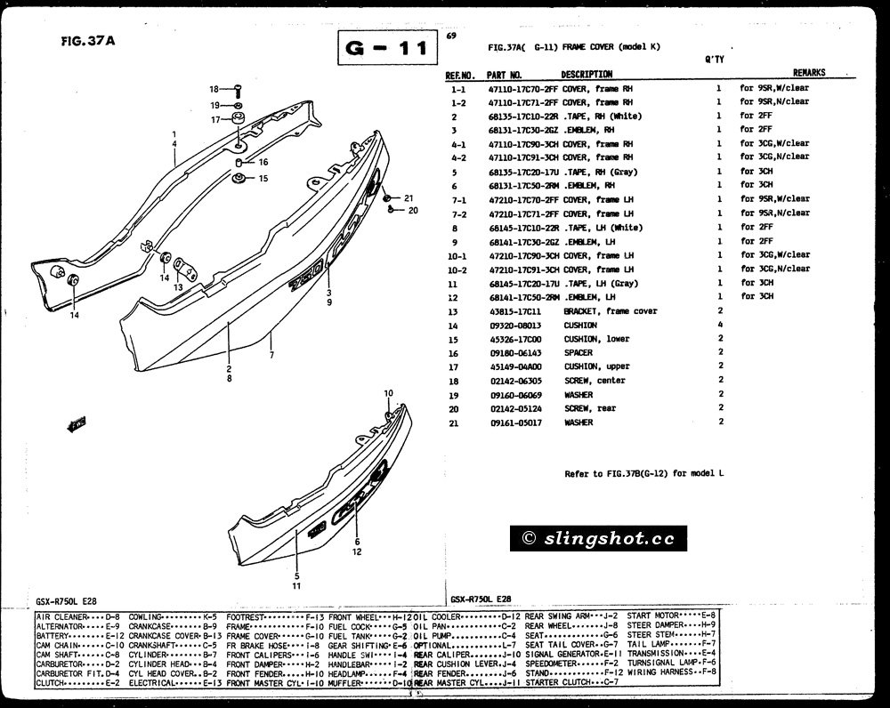 G-11 Frame Cover (Model K)