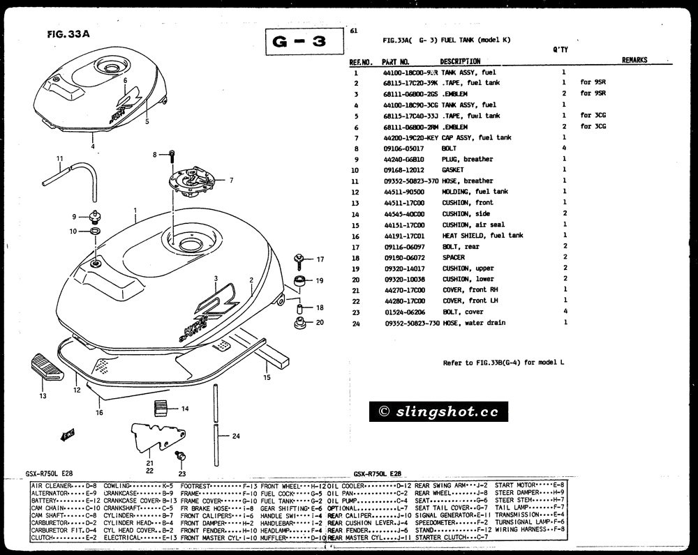 G-3 Fuel Tank (Model K)