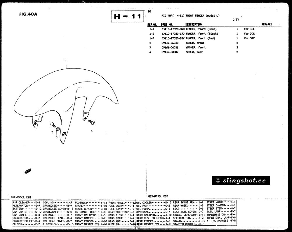 H-11 Front Fender (Model L)