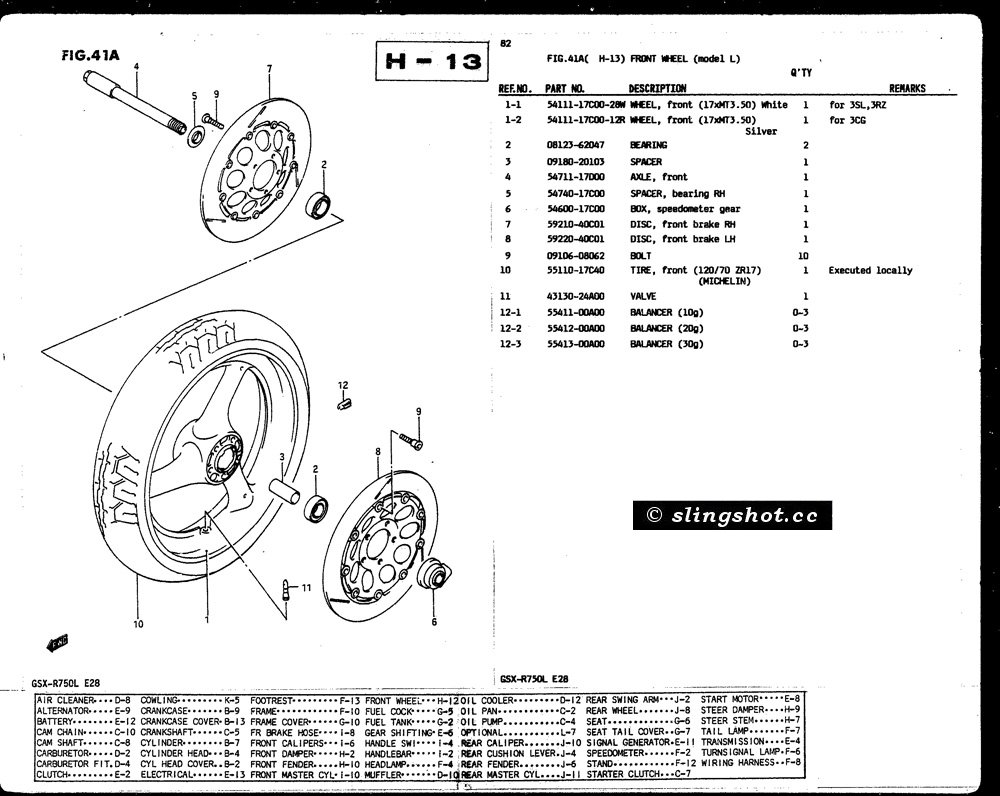 H-13 Front Wheel (Model L)