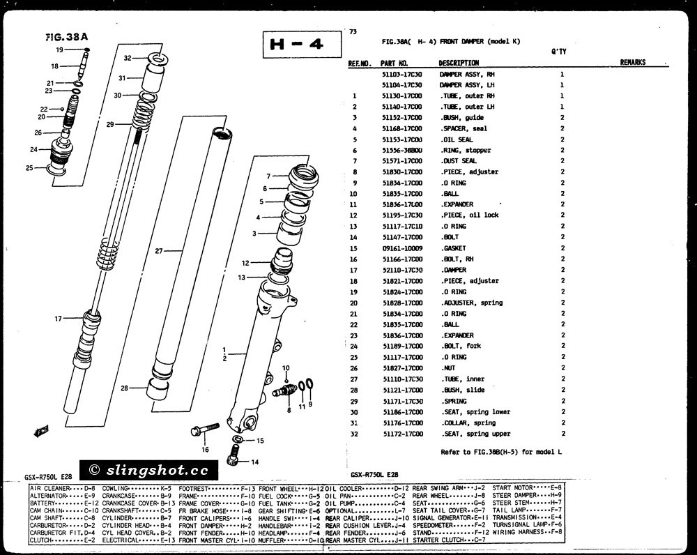 H-4 Front Damper (Model K)