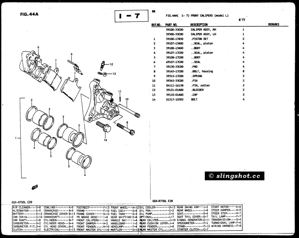 I-7 Front Calipers (Model L)