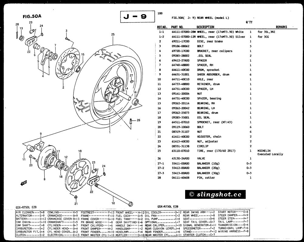 J-9 Rear Wheel (Model L)