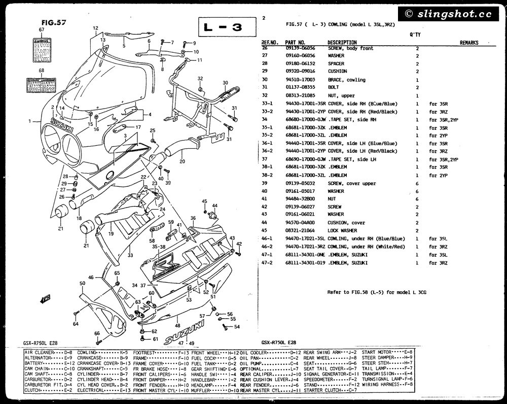 L-3 Cowling (Model L 3SL - 3RZ)